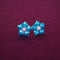 Pure Silver Enamel Blue Flowers 6g (Pack of 2)